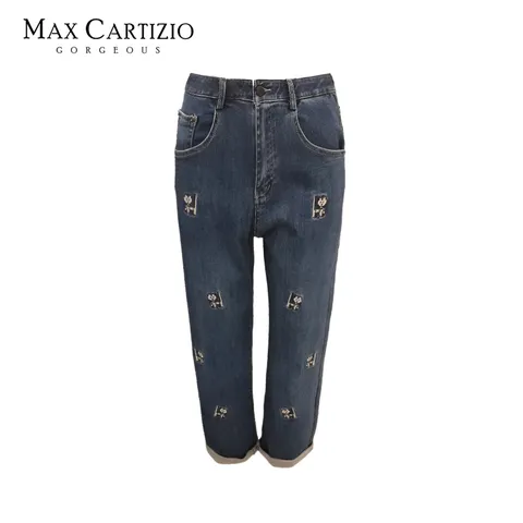 벤딩자수데님팬츠DL233PJ22A 428515