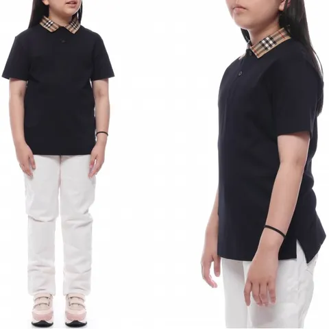 25SS 체크 카라 폴로 반팔티셔츠 (8105570 BLACK 25S)