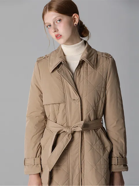 [홈쇼핑방송/(LeOT)] 파울로 클래식 트렌치 퀼팅 코트