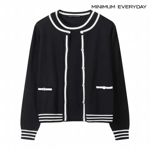 정상가:89,000원 ㅣ [미니멈 에브리데이]라인 배색 나시 가디건 세트 (EB3CK032D)