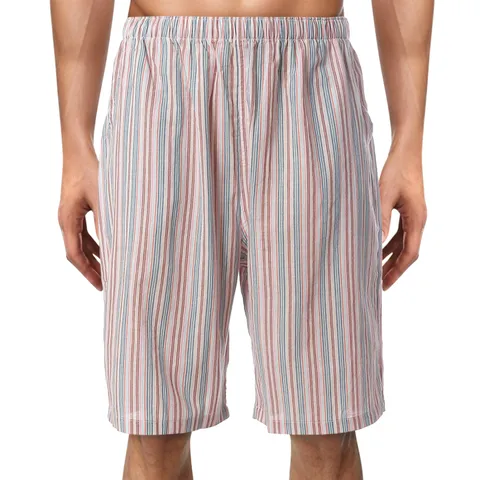 [롯데백화점](언더웨어)]리조트룩 스트라이프 순면 남성 이지웨어반바지 EZ2936B