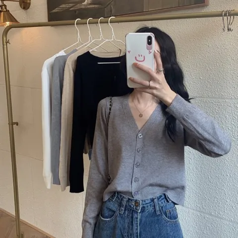 [하프클럽/모노무드]MNO 얇은가디건 추절기오버핏 스탠다드