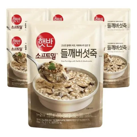 비비고햇반 소프트밀 들깨버섯죽 420g 8개