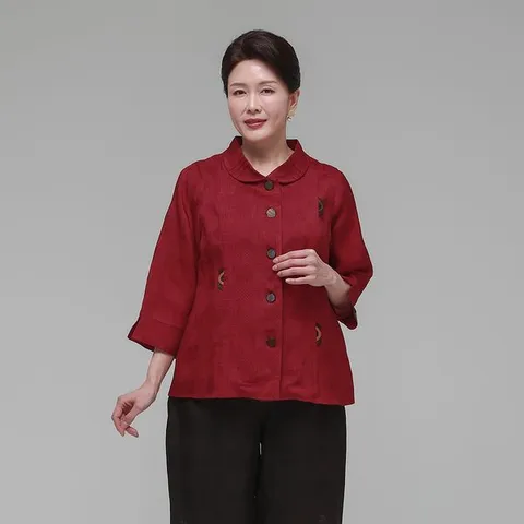 [하프클럽] 사모드리 인견자켓 레드