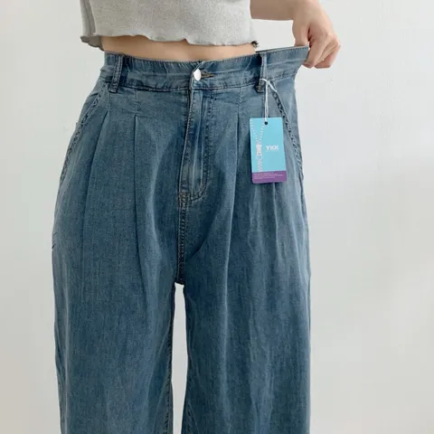 [브리치] 포인 /  편한바지  썸머 투핀턱 라이오셀 와이드 데님팬츠 3color