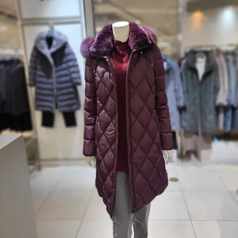 가볍고  세련된   후드거위털 패딩코트 FLWC508  WI_BP