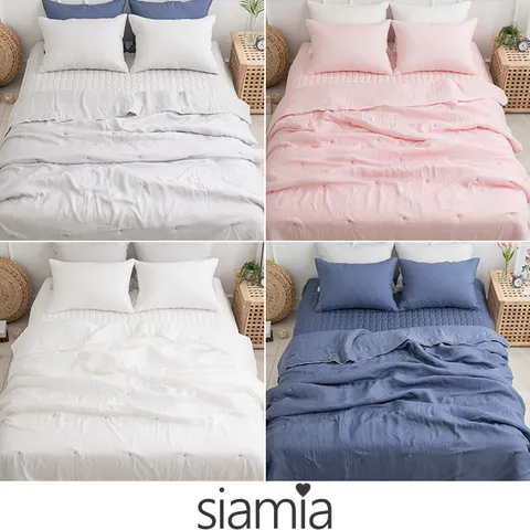 siamia 미체 풍기인견100% 호텔식 여름 침구풀세트 퀸 킹