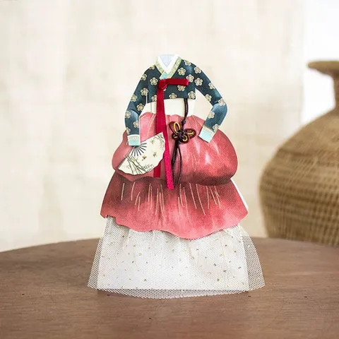 고급 여인 한복 카드 축하 감사 카드 특별한 편지지