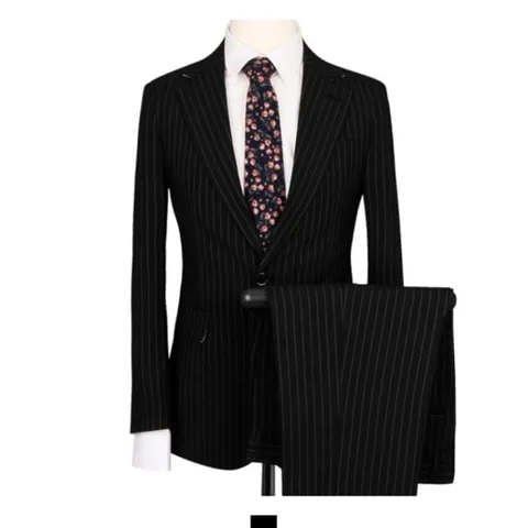 남자정장 블랙 스트라이프 여름 세미정장 남자정장 남자정장세트 린넨수트 린넨정장