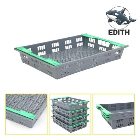 다용도 수납 바구니 그레이 색상 농수산물 플라스틱박스 부품상자 농산물바스켓
