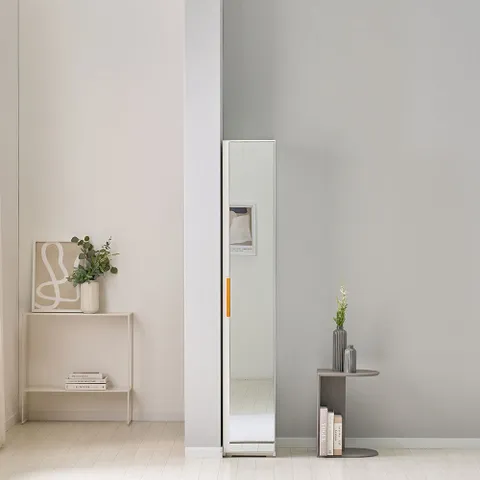 [착불배송]제이든 거울 광폭 수납장 300 틈새수납장 선반