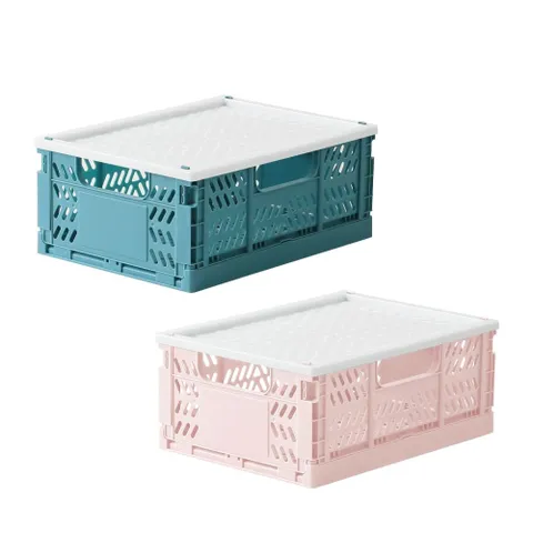 의류정리 옷정리 옷장정리 폴딩박스 리빙박스 (중) 폴딩박스 수납박스 수납바스켓 폴딩바스켓