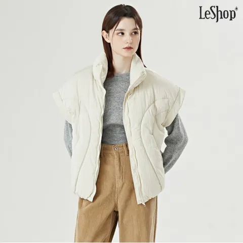 정상가:99,000원 ㅣ 캐쥬얼 하이넥 여성 패딩 집업 베스트 (DO4VW002A)