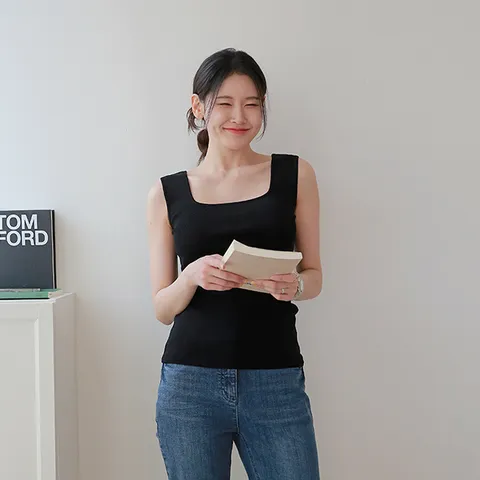 [최초가 89,000원]메리앤 스퀘어넥 니트탑 3종 택1