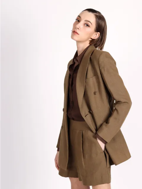 [브리치] 수트힐 / 여성 린넨 여름정장   올리브 그린