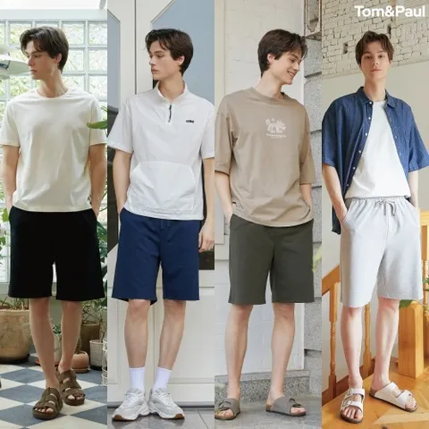 ★홈쇼핑인기★ 남성 여름 면스판 밴딩 반바지 4종 SET (L03M-4)