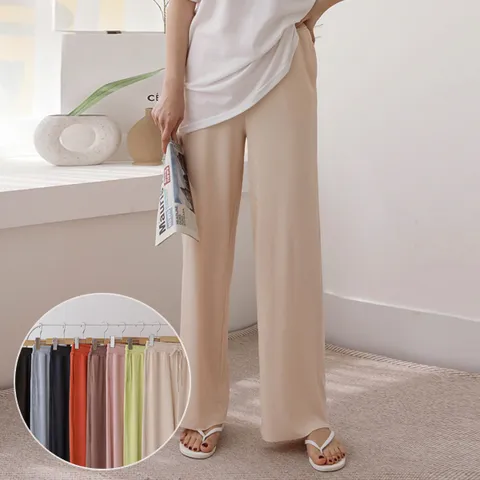 [하프클럽/비비드글램]레이츠 와이드 쿨팬츠 7color / 주머니있음 / 시원한 쿨바지 냉장고원단