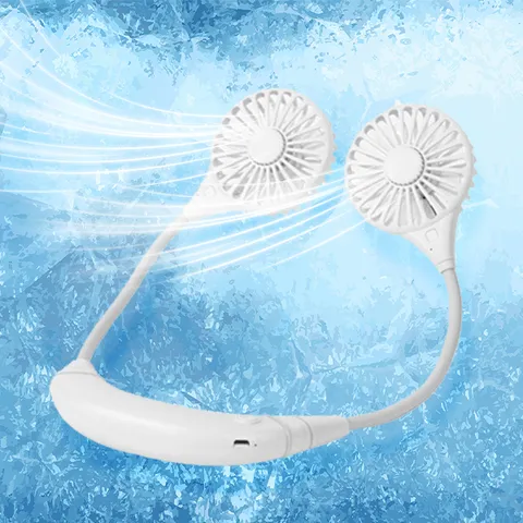 넥선풍기 W8 넥밴드 목걸이 미니 목에거는 무선 휴대용 목 선풍기