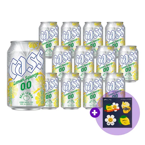 카스 레몬 제로 330ml X 12캔+위글위글 스티커 무알콜맥주맛