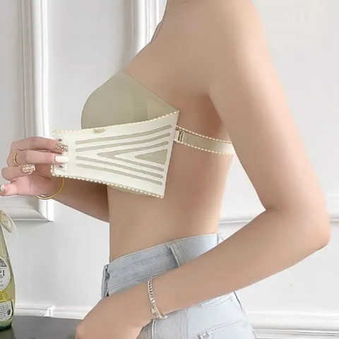 어니븐 이중 스트랩 브라탑 볼륨 자세 브라자 끈없는 브라탑 웨딩브라 빅사이즈브라