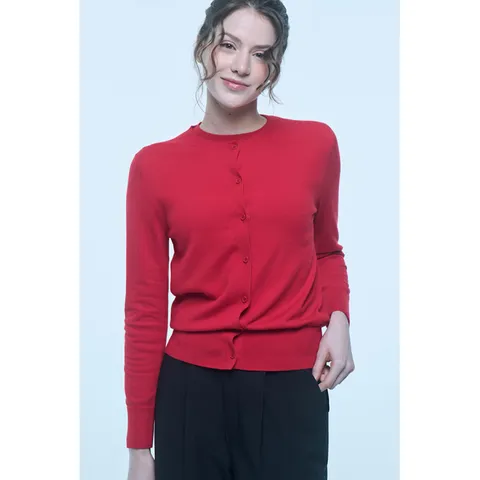 [롯데백화점]캐시미어 라운드 기본가디건ZFKKCA10AN