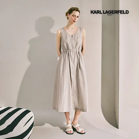 25SS 슬리브리스 집업 원피스