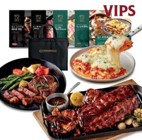 [빕스 시그니처 선물세트] 오리지널바비큐폭립 + 척아이롤스테이크 + 명란까르보나라원팬파스타+ 뇨끼감바스 + 미트라자냐 각1팩