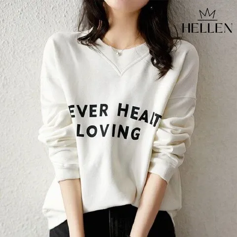 봄 가을 긴팔 여자 여성 맨투맨 데일리 티셔츠