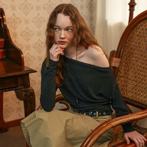 DD_Loose off-the-shoulder top_3color