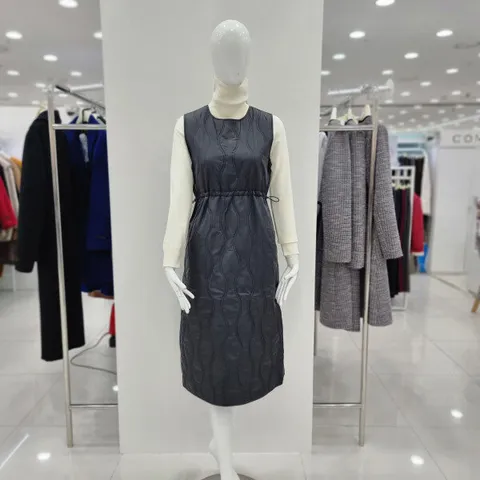 허리스트링 민소매 패딩원피스CAEW9-WOP010_CJ