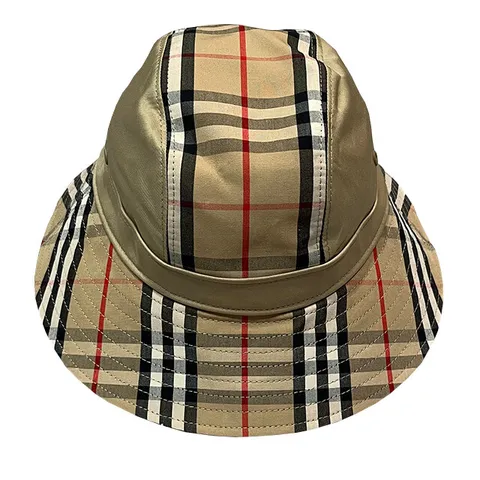 [명품] 23FW  빈티지 체크 패널 버킷햇 8057384