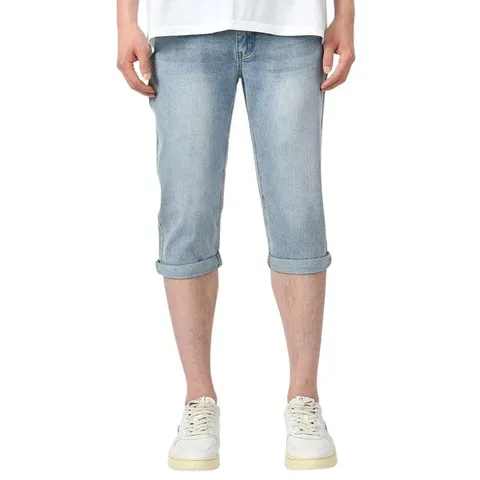 [하프클럽/남자 여름 7부바지 청바지 허리스판 진청 워싱 데님 835