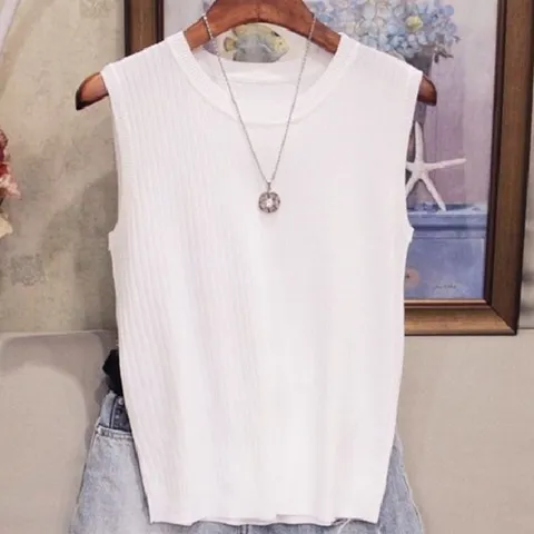 골지 여성 나시티 여자 민소매 라운드 나시 티셔츠 여성나시 여성나시티 골지나시 골지나시티