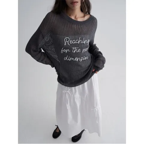 체인 레터링 풀오버 - 애쉬 (355851LY34)