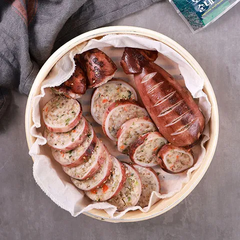 Fresh 속초 전통 순대 수제 오징어순대 슬라이스 500g x2개