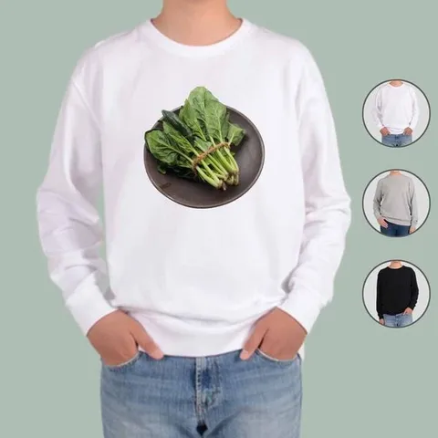 [하프클럽]  기모맨투맨 시금치 야채 채소 먹거리 VEGETABLE3