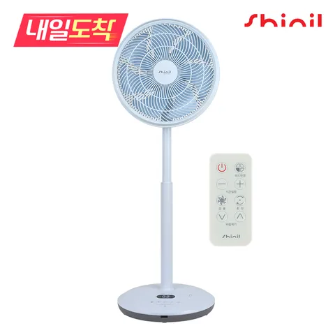 [내일도착] SHINIL 프리미엄 BLDC 저소음 키높이 선풍기 리모컨 블루 SIF-BL24B