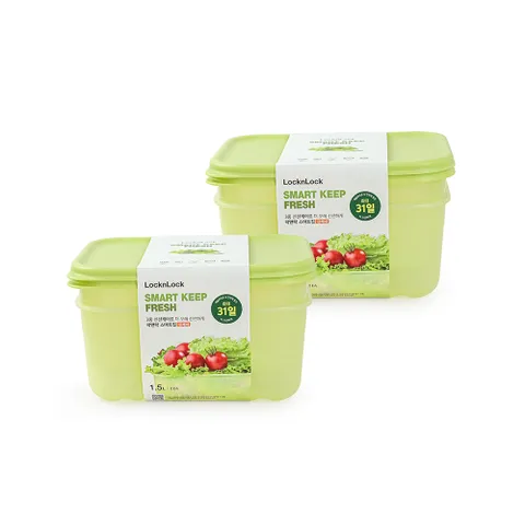 락앤락 스마트킵 프레쉬 1.5L 2p x 2개 야채 과일 신선보관
