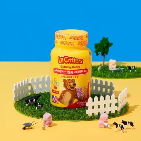 꾸미바이트 꾸미베어스 칼슘비타민D 60구미 1병