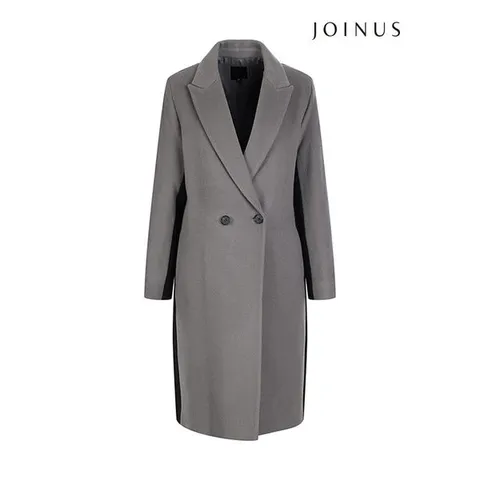 [하프클럽] 투톤 배색 모직 코트_JAAW1-CCH210