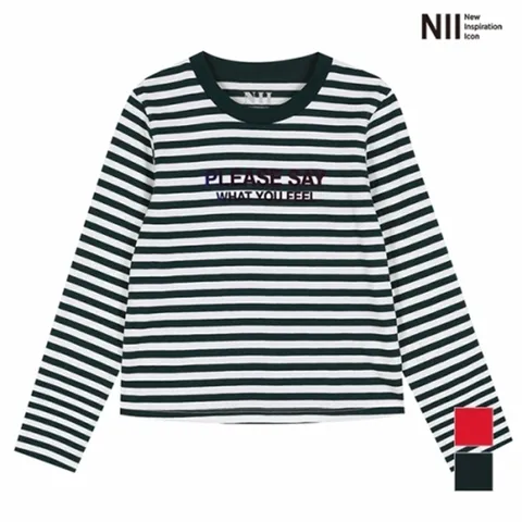 [하프클럽] 키즈 레터링 스트라이프 싱글 라운드티_2NNKARUS1431