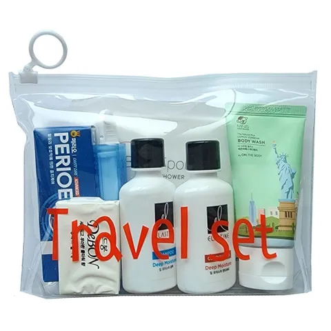 여행용세트 샴푸 린스 치약 칫솔 비누 7종패키지 치약칫솔세트 여행용품 여행용패키지