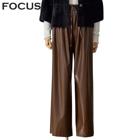 [롯데백화점]레더 가죽 와이드팬츠_FF3I7PT0144