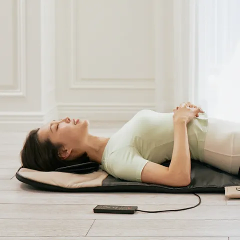 누워서하는안마기 전신 스트레칭 마사지매트 온열 지압 안마기 등/허리 골반/종아리 목/어깨