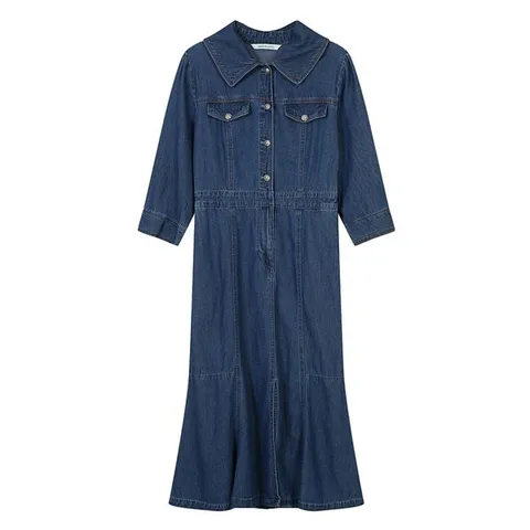 [하프클럽] 데님 카라 원피스_MB38DOM201Z