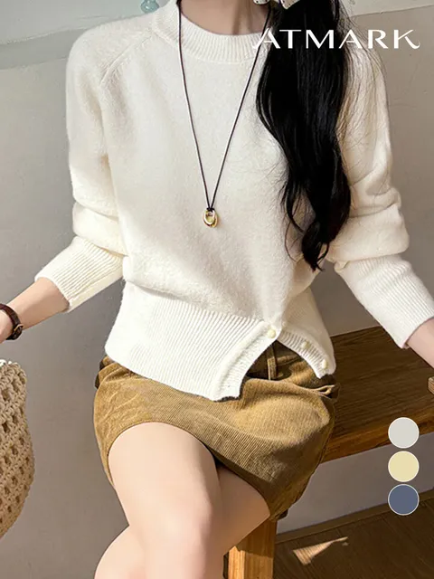 ATMARK 트임버튼래글런니트_AA59KN018G