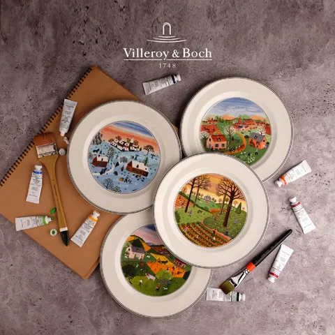 디자인나이프 사계절 평접시1P (선택)