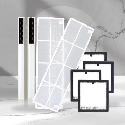 LG 엘지 휘센 듀얼 스텐드형 에어컨 필터 3306 C세트 미니필터 4개+초미세먼지플러스필터 2개