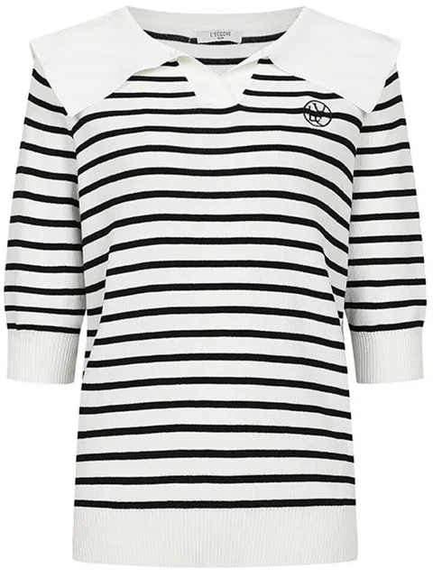 스트라이프 세일러카라 7부 니트(LC61D8KN554X)