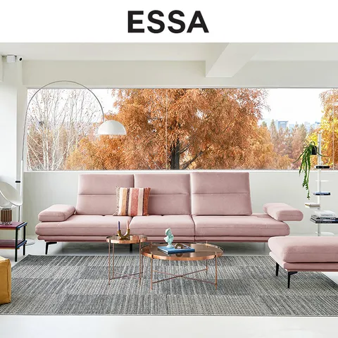 마제티 3.5인 스윙기능 카시미라 패브릭 소파+스툴